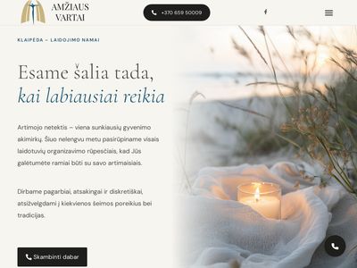 Laidojimo paslaugos Klaipėdoje – Amžiaus Vartai  www.amziausvartai.
