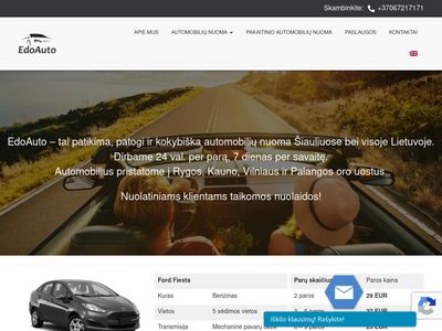 Automobilių nuoma Šiauliuose ir visoje Lietuvoje, visą par