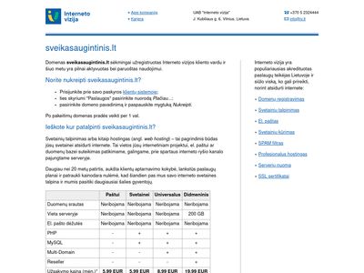 R.Rimgailos veterinarijos klinika / Valančiaus g. 17, Šiauliai / Tel