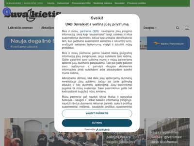 Naujausio laikraščio anonsas – Suvalkietis  www.suvalkietis.lt