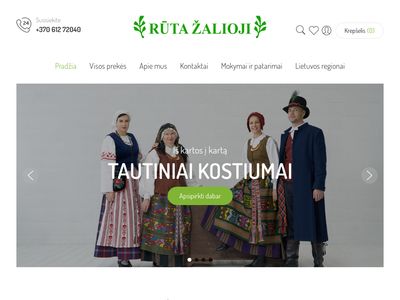 Tautiniai kostiumai, suvenyrai – rutazalioji.lt  www.rutazalioji.lt