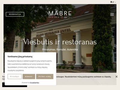 Mabre hotel home page  www.mabre.lt