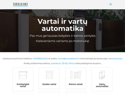 Vartai, vartų automatika, kelio užtvarai | Eurolaikas