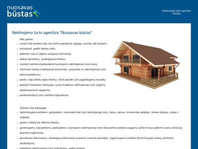 Nekilnojamo turto agentūra Šilutėje  www.nuosavasbustas.lt