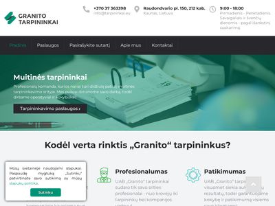 Muitinės tarpininkai – UAB „Granito“ tarpininkai