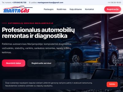Autoservisas, dujų įranga automobiliams Marijampolėje | Mantagas.lt