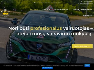 Pagrindinis – Elenos vairavimo mokykla  www.elenosvm.lt