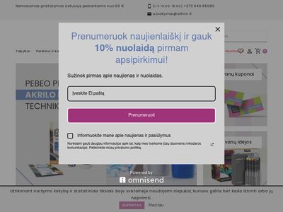 Dailės medžiagos ir priemonės  www.artinn.lt