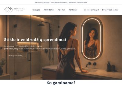 Mavy studija – Veidrodžiai su ap&scaron;vietimu