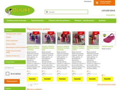 Elektroninė parduotuvė  www.e-coliuke.lt