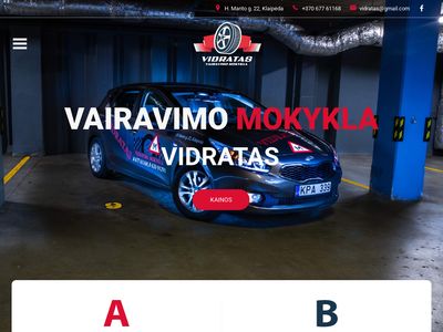Vairavimo mokykla Klaipėdoje  vidratas.lt