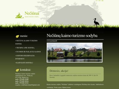kaimo turizmo sodyba "Neciunai" – sodybos nuoma, pirtis,