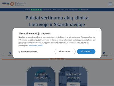 Akių klinika Lirema: regos operacijos Vilniuje, Kaune ir Klaipėdoje