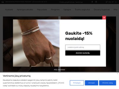 Vyriški papuošalai | papuošalai vyrams | vyriški aksesuarai