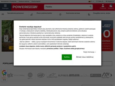 PowerSport.lt – sporto ir laisvalaikio prekių parduotuvė