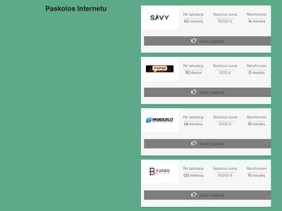 PASKOLOS INTERNETU NR. ❶ | GREITOS PASKOLOS | REFINANSAVIMAS