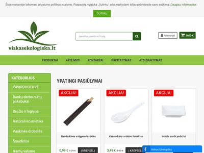 Ekologiški ir natūralūs šiaudeliai, stalo įrankiai, vašku