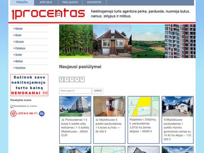 1procentas – Nekilnojamo turto agentūra Mažeikiuose : 1procentas
