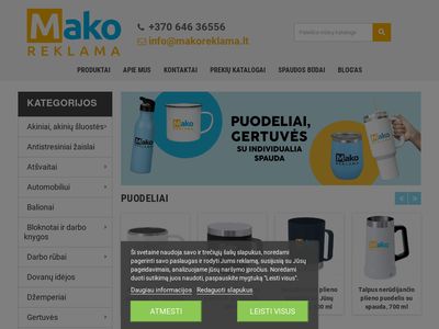 Įvairios prekės, priemonės ir verslo dovanos – Mano reklama