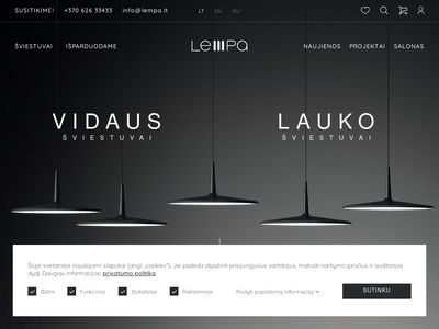 Šviestuvai internetu | Lempa LT  www.lempa.lt