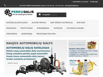 Autodalys internetu – Automobilių dalys  perkudalis.lt