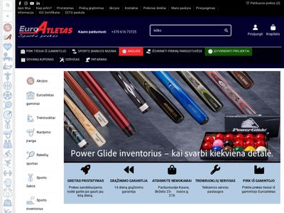 Sporto prekės internetu – EuroAtletas  www.atletas.lt