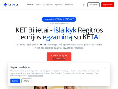 Internetiniai KET bilietai ir KET testai  www.ketai.lt