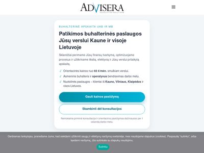 Advisera UAB – Buhalterinės apskaitos paslaugos