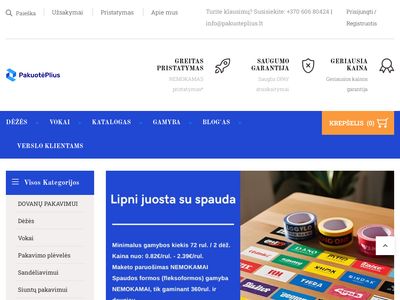 PakuotePlius.lt – visos pakavimo prekės ir medžiagos internetu