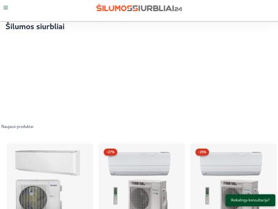 Šilumos siurbliai oras-oras, oras-vanduo Vilniuje, Kaune, Lietuvoje