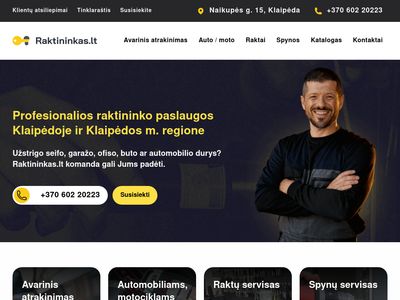 Avarinis durų atidarymas visą parą Klaipėdoje – +370 6022 0223
