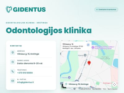 Odontologijos klinika Kretingoje „Gidentus“  www.gidentus.lt
