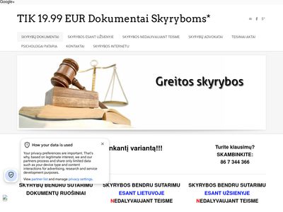 TIK 24.99 EUR Dokumentai Skyryboms* – TIK 24.99 EUR Dokumentai