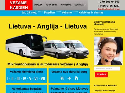 Kasdien vežame Lietuva – Anglija – Lietuva keleivius ir siuntas