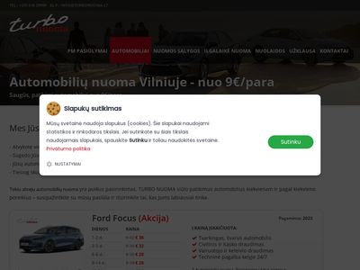 Automobilių Nuoma Vilniuje | Autonuoma Pigiau – nuo 9€/para