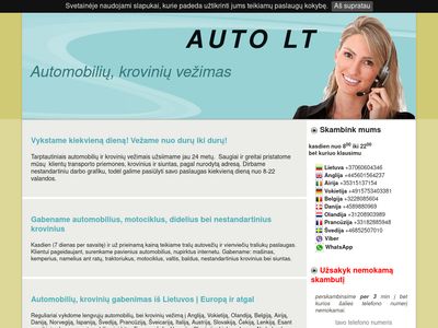 Automobilių ir krovinių pervežimas  www.autolt.lt