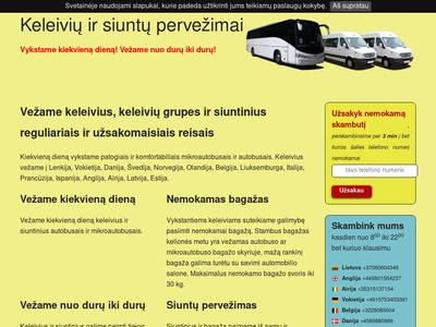 Keleivių ir siuntų pervežimai  www.mea.lt