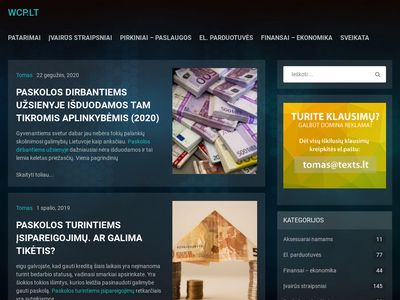 Naujausi straipsniai apie viską  www.wcp.lt