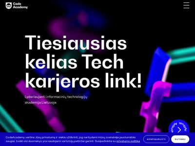 Programavimo kursai CodeAcademy.lt Programuok savo ateitį dabar