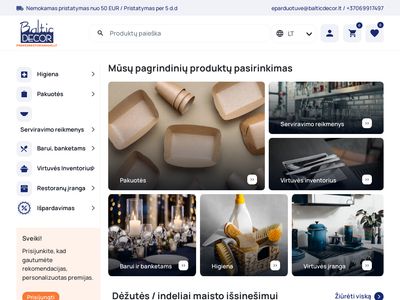 BalticDecor.lt – prekės ir paslaugos restoranams, kavinėms, barams