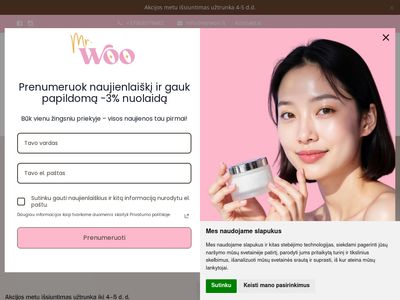 Korėjietiška kosmetika internetu: mrwoo.lt  www.mrwoo.lt