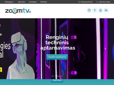Filmavimas, renginių transliacija gyvai internetu | ZoomTV.lt