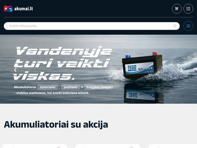 Akumuliatoriai pagal Automobilį Internetu Pigiau | Akumai.lt
