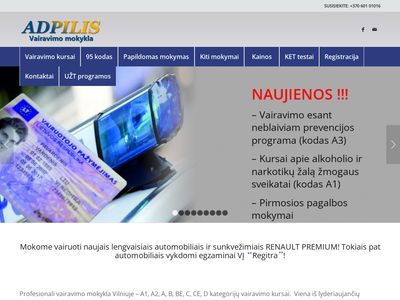 Vairavimo mokykla Vilniuje | vairuokauto.lt  vairavimo-mokykla.adpilis