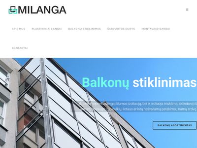 Milanga – Plastikiniai langai  www.milanga.lt