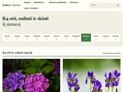 Sodas ir daržas: sodinimo kalendorius Lietuvai  www.sodasirdarzas123.