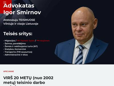 Advokatas – Igor Smirnov  www.teisininkas.net