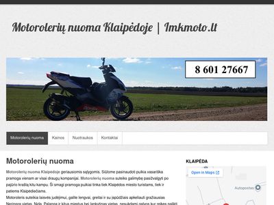 Motorolerių nuoma Klaipėdoje  imkmoto.lt