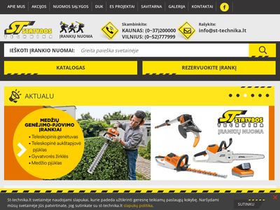 Statybinės technikos nuoma Kaune ir Vilniuje | st-technika.lt