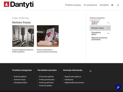 Kotinės ir staklinės frezos, frezų galandimas – Kotinės ir staklin